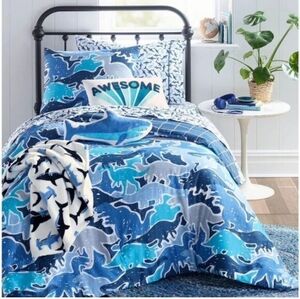 🆕️ 🦕 4pcs Charter Club Kids, full/queen, Blue Dinosaur Comforter Set